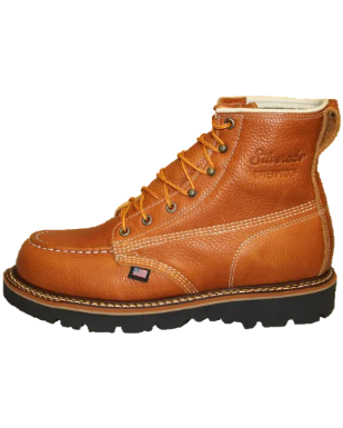 6" Waterproof MOC Toe Lace Up Tan (7942) - Silverado Boots